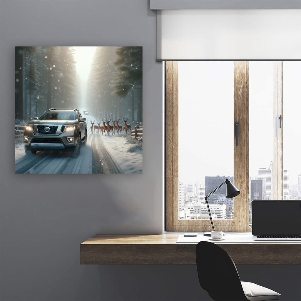 Nissan Frontier Winter Wall Art