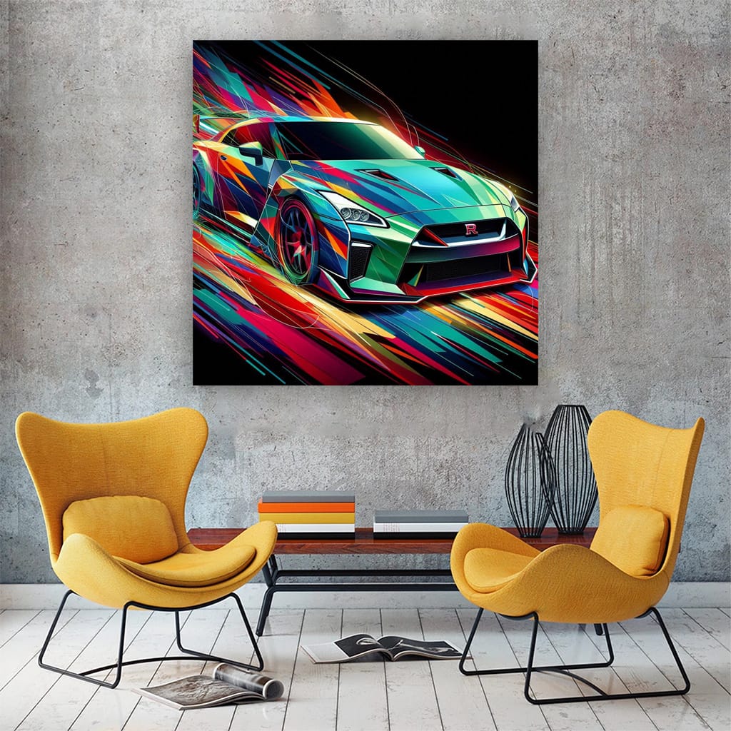 Nissan Gtr Absctract Wall Art