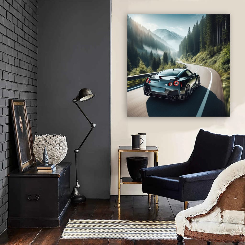 Nissan Gtr Mounta Wall Art