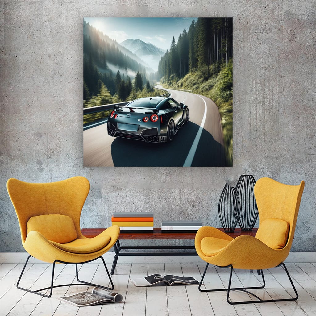 Nissan Gtr Mounta Wall Art