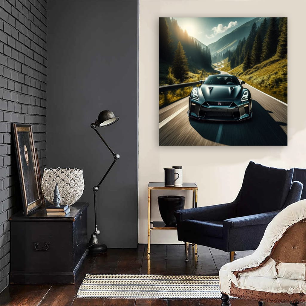 Nissan Gtr Mountain Wall Art