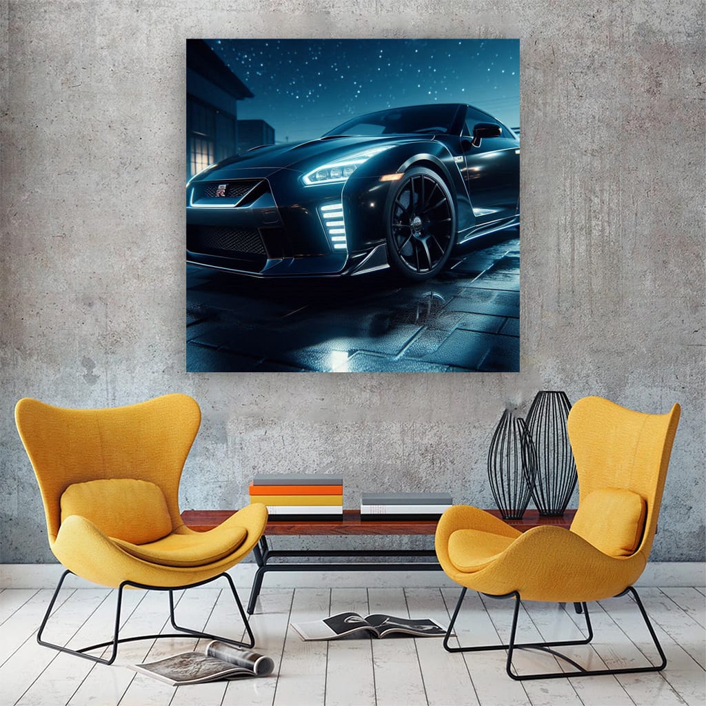 Nissan GT-R at Night - Power and Precision in Motion