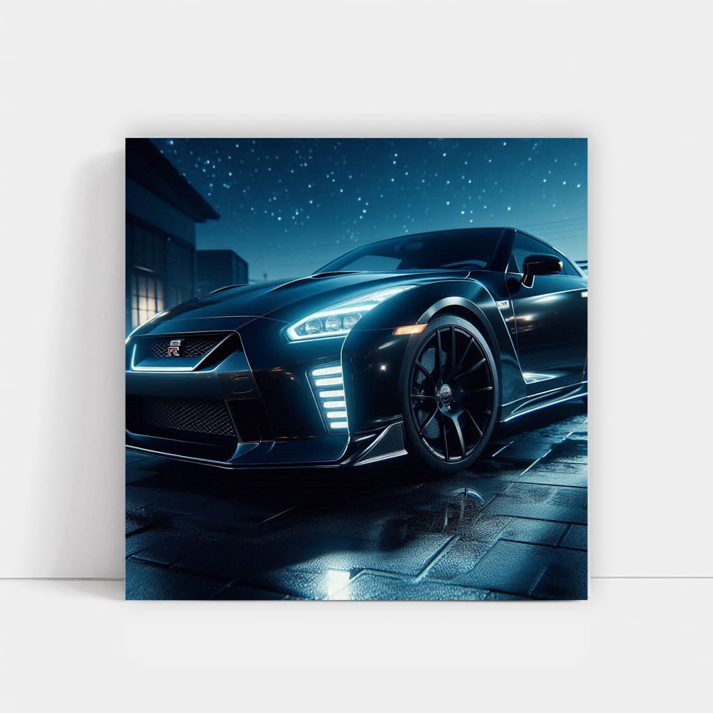 Nissan GT-R at Night - Power and Precision in Motion