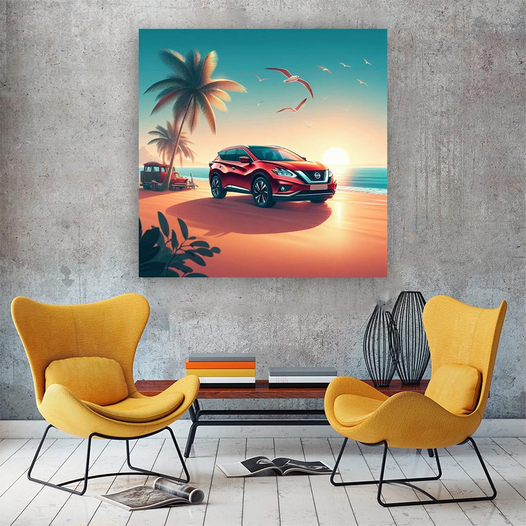 Nissan Murano on Sandy Beach - Versatile and Stylish SUV