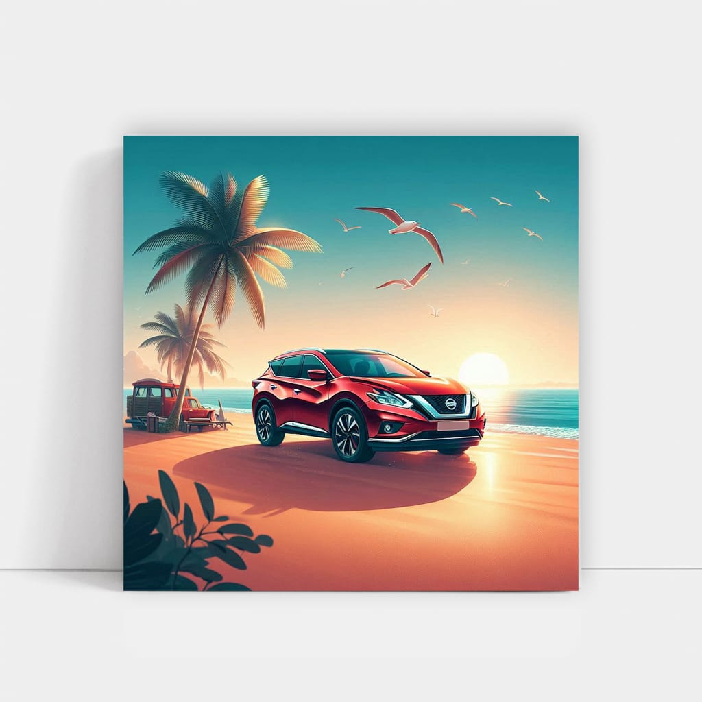 Nissan Murano on Sandy Beach - Versatile and Stylish SUV