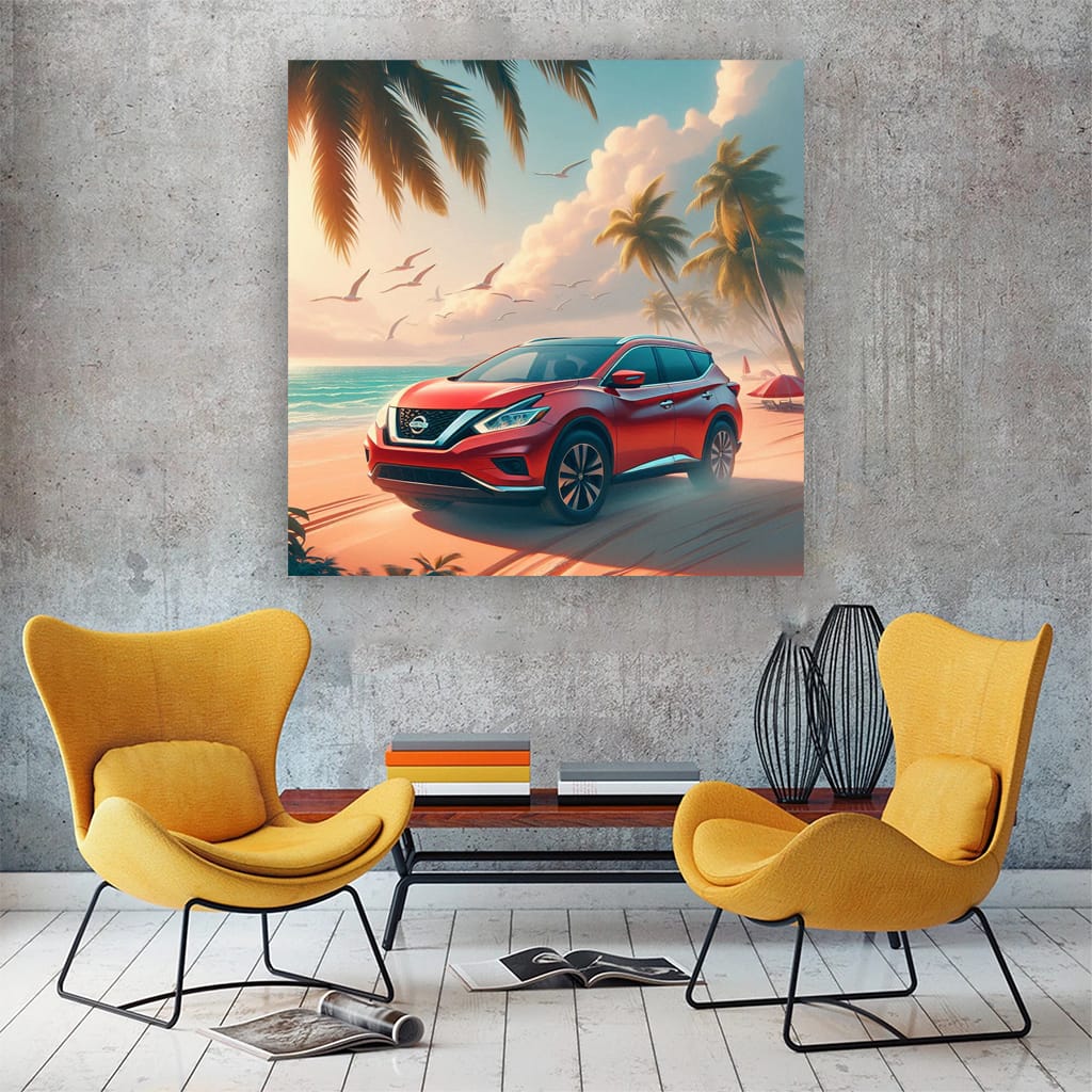 Nissan Murano on Sandy Beach - Adventure Awaits