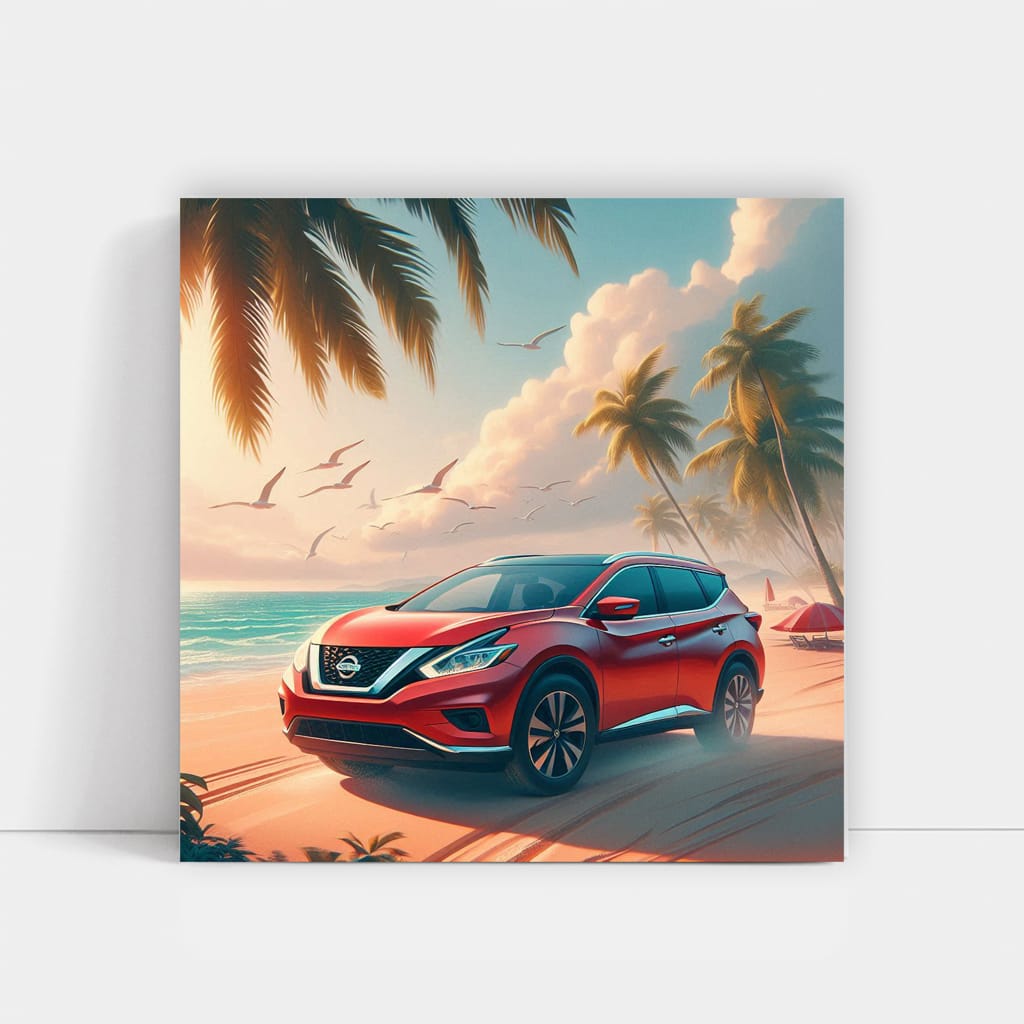 Nissan Murano on Sandy Beach - Adventure Awaits