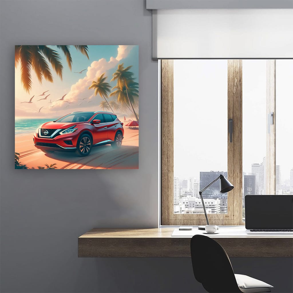 Nissan Murano on Sandy Beach - Adventure Awaits