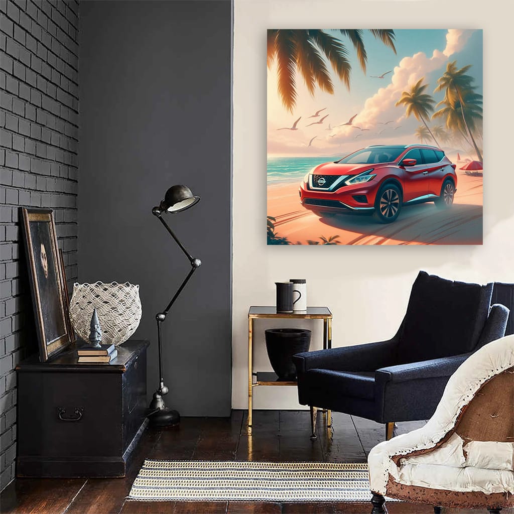 Nissan Murano on Sandy Beach - Adventure Awaits