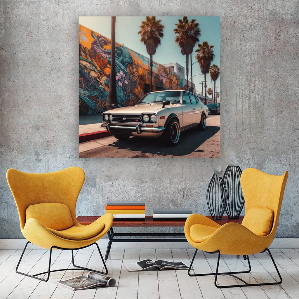 Nissan Old Retro Los Angel Wall Art