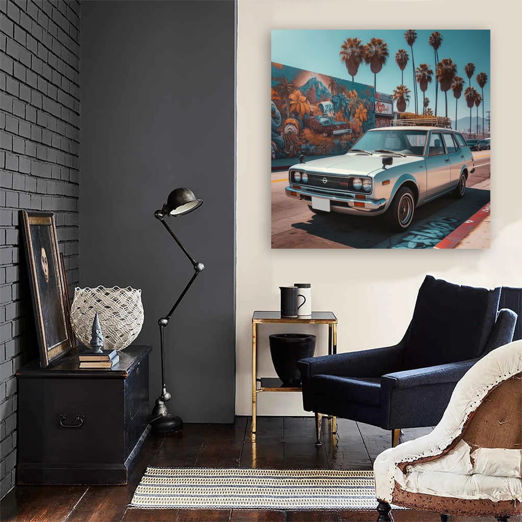 Nissan Old Retro Los Angeles Wall Art