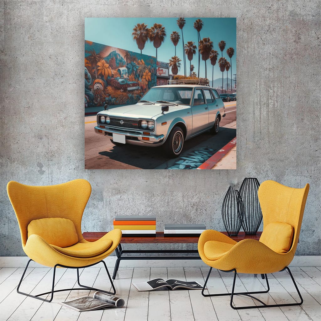 Nissan Old Retro Los Angeles Wall Art