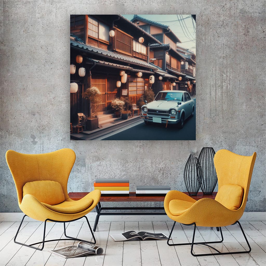 Nissan Old Retro Tokyo Japan Wall Art