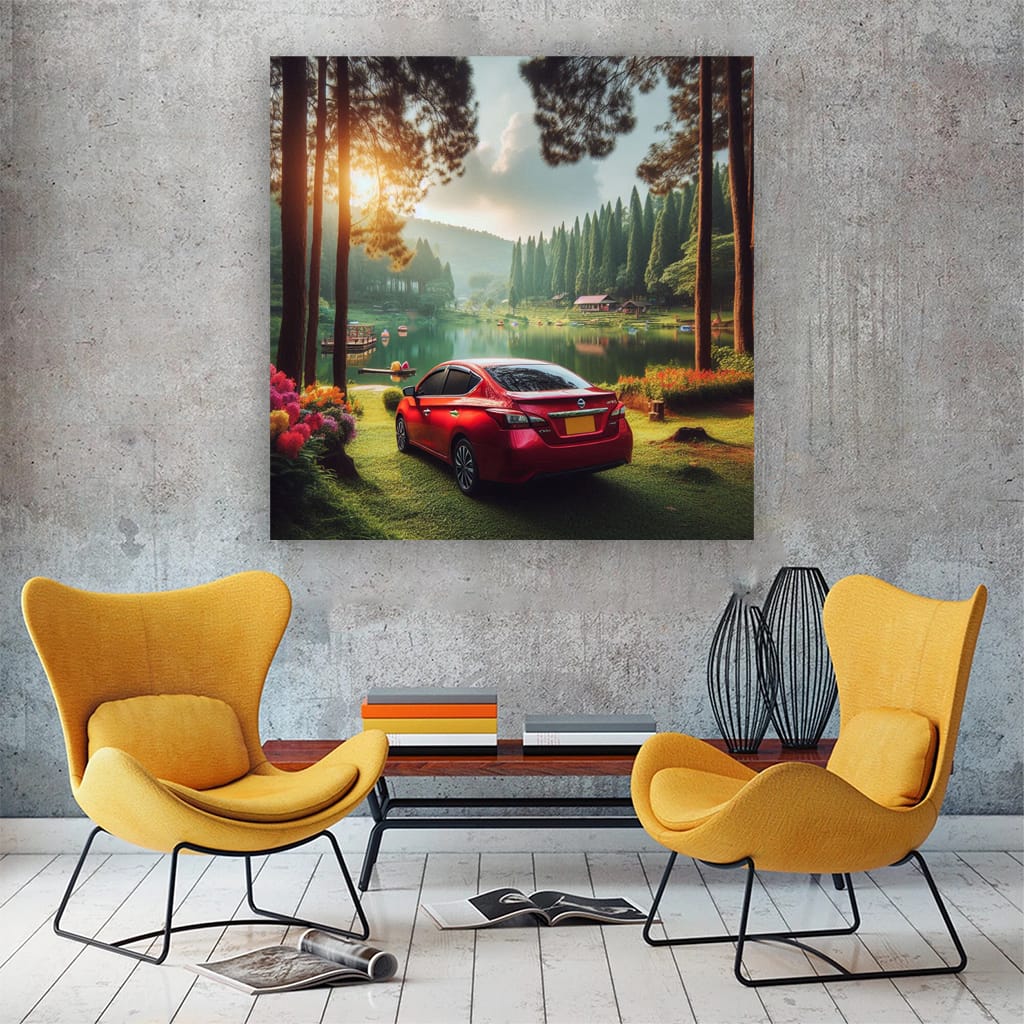 Nissan Sentra by Lake - Reliable and Stylish Sedan