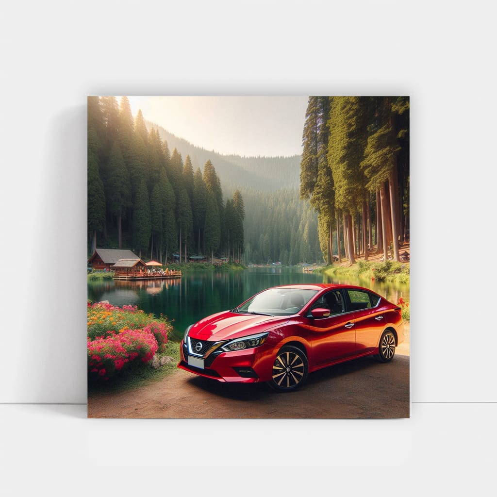 Nissan Sentra by Lake - Reliable and Efficient