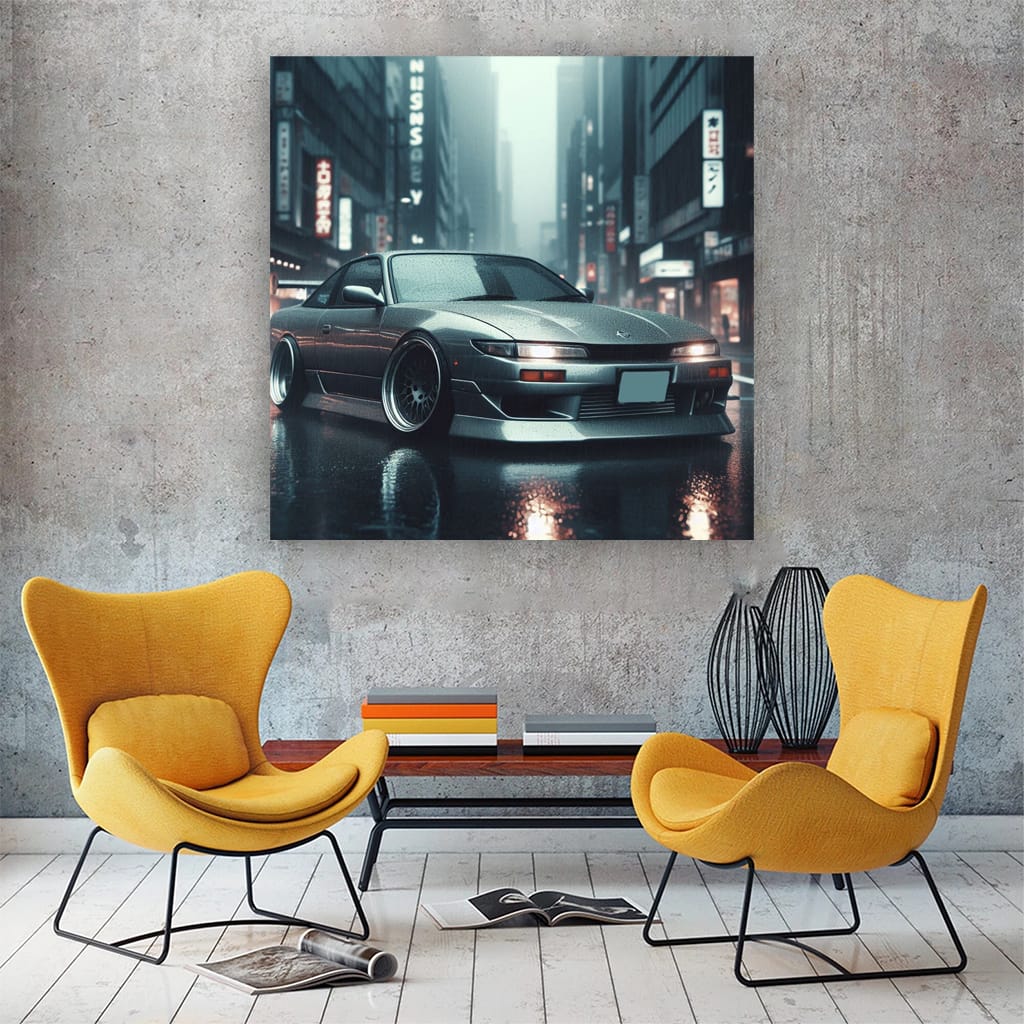 Nissan Silvia S13 Rainy Weath Wall Art