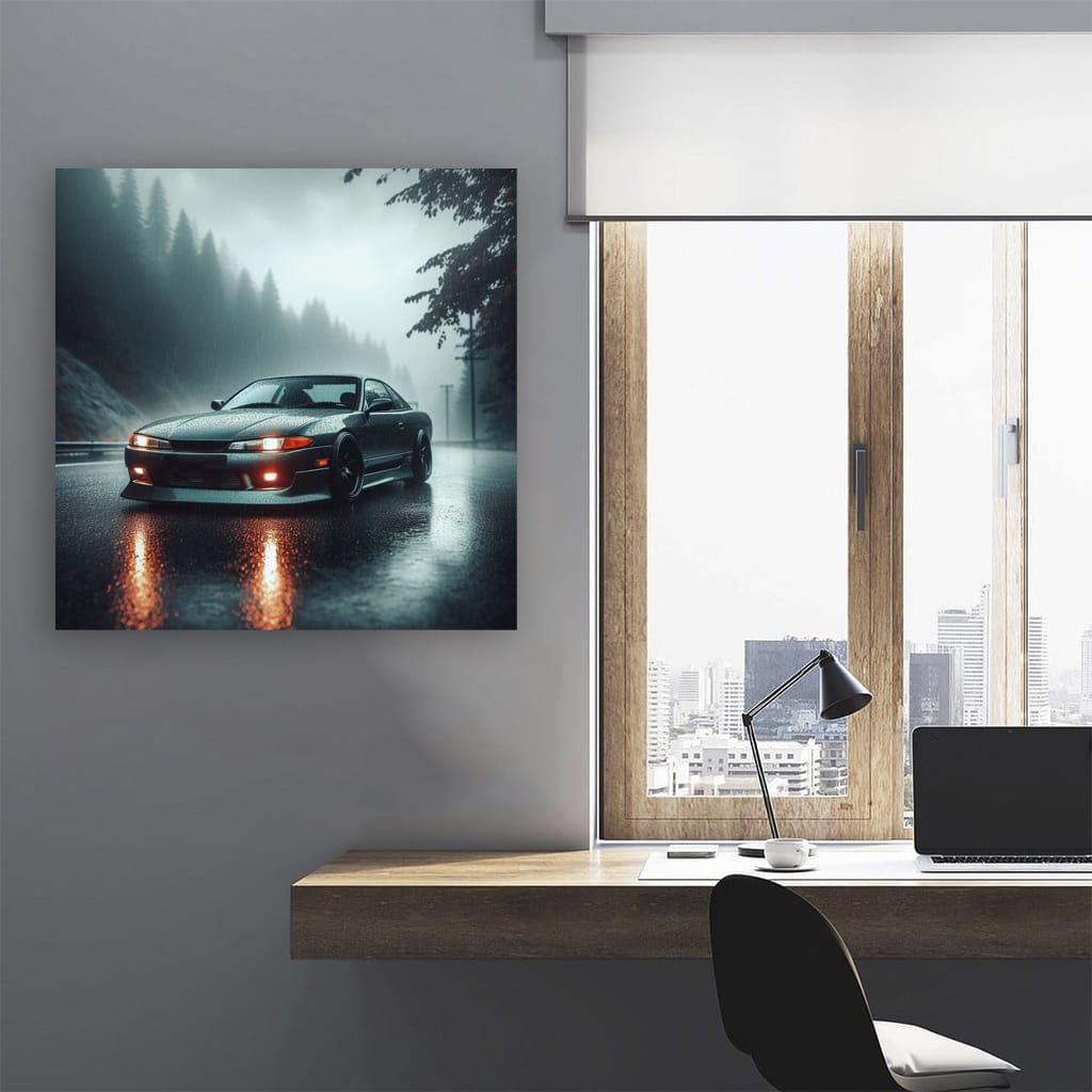 Nissan Silvia S13 Rainy Weather Wall Art