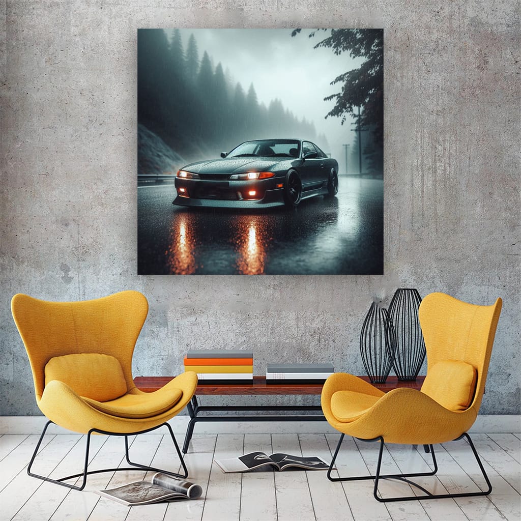 Nissan Silvia S13 Rainy Weather Wall Art