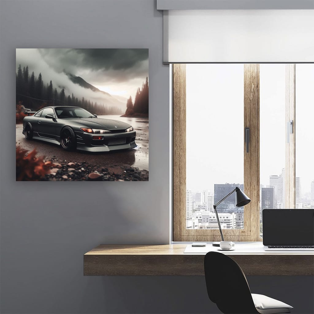 Nissan Silvia S14 Cloudy Weather Wall Art