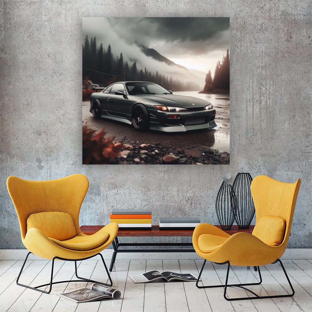 Nissan Silvia S14 Cloudy Weather Wall Art