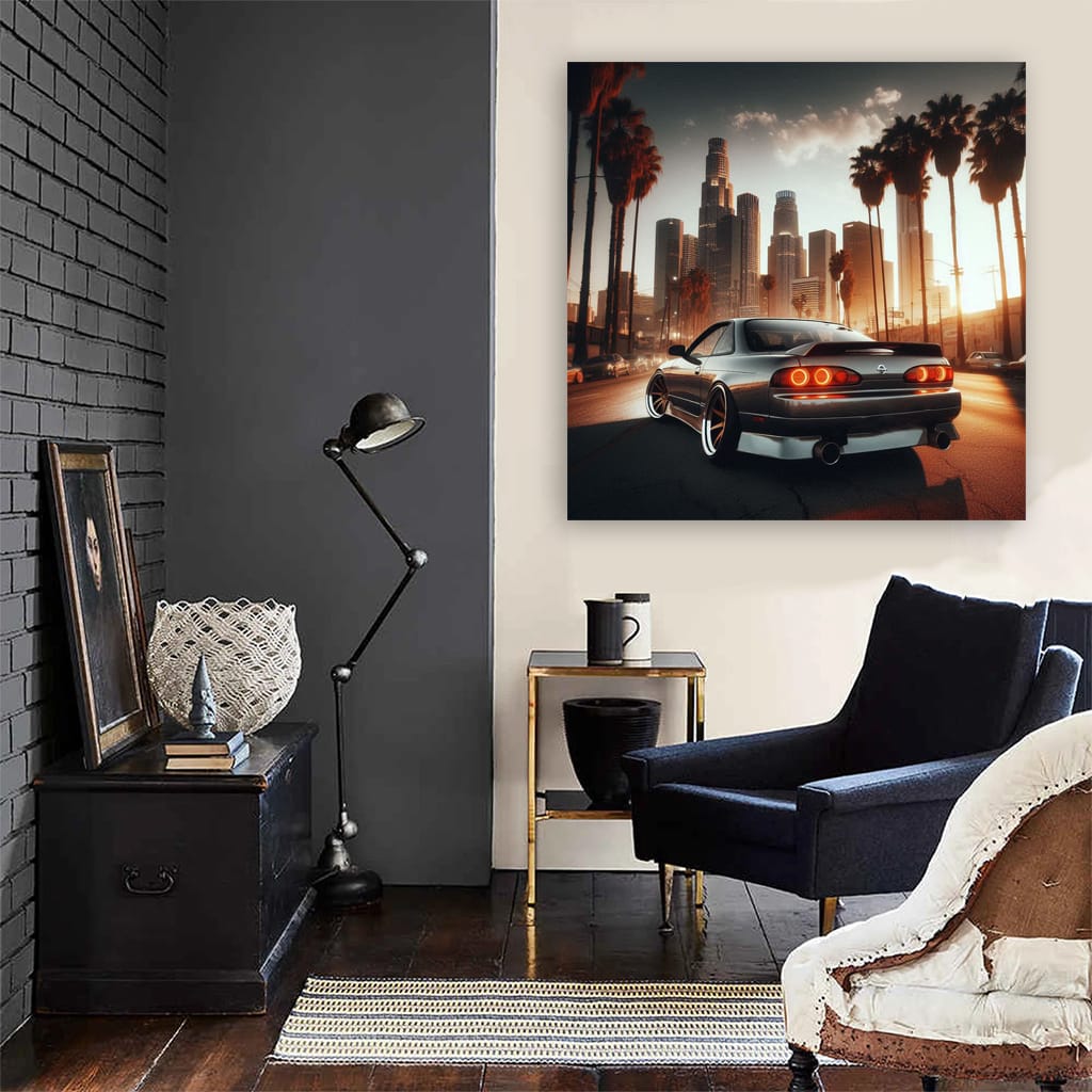 Nissan Silvia S14 Los Angel Wall Art