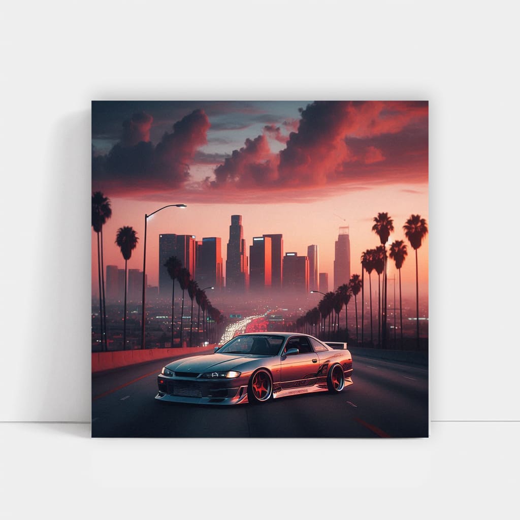 Nissan Silvia S14 Los Angeles Wall Art