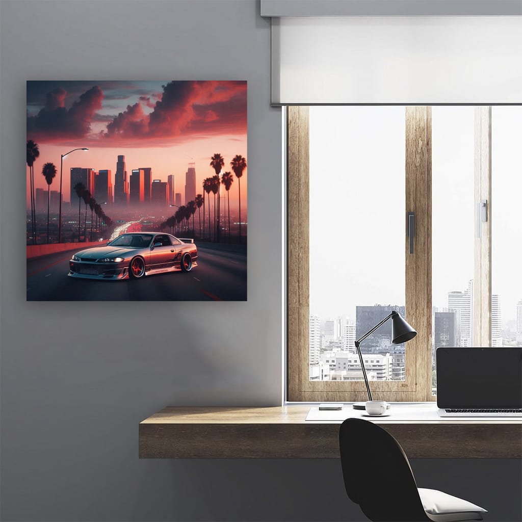 Nissan Silvia S14 Los Angeles Wall Art