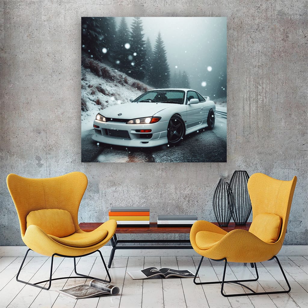 Nissan Silvia S14 Winter Wall Art