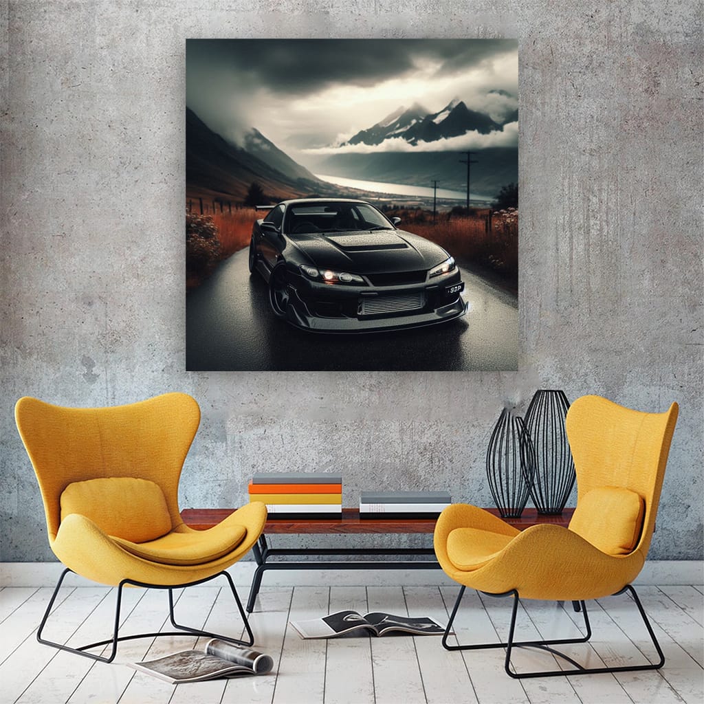 Nissan S15 Silvia in Overcast Skies - Sleek and Stylish