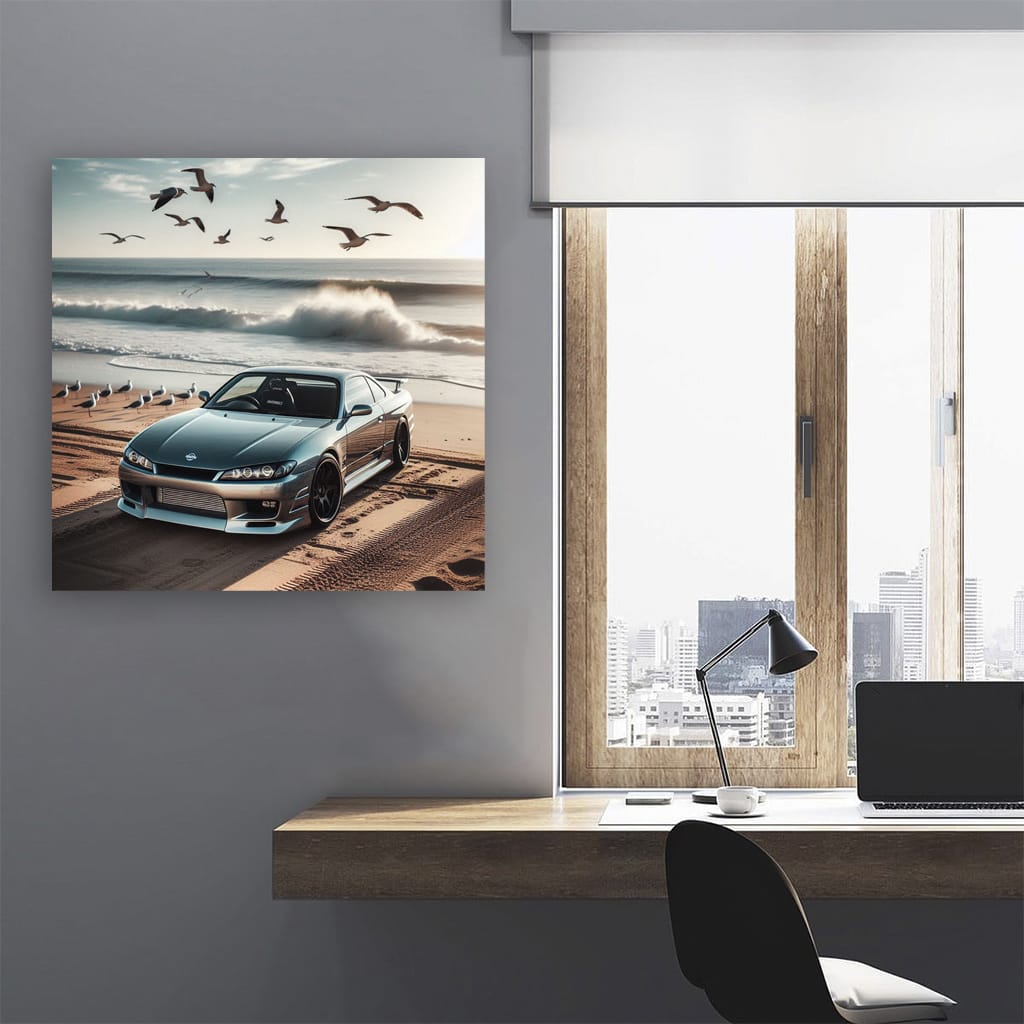 Nissan Silvia S15 On Bea Wall Art