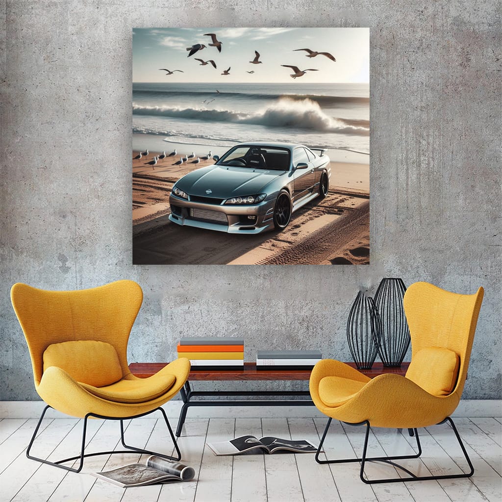 Nissan Silvia S15 On Bea Wall Art