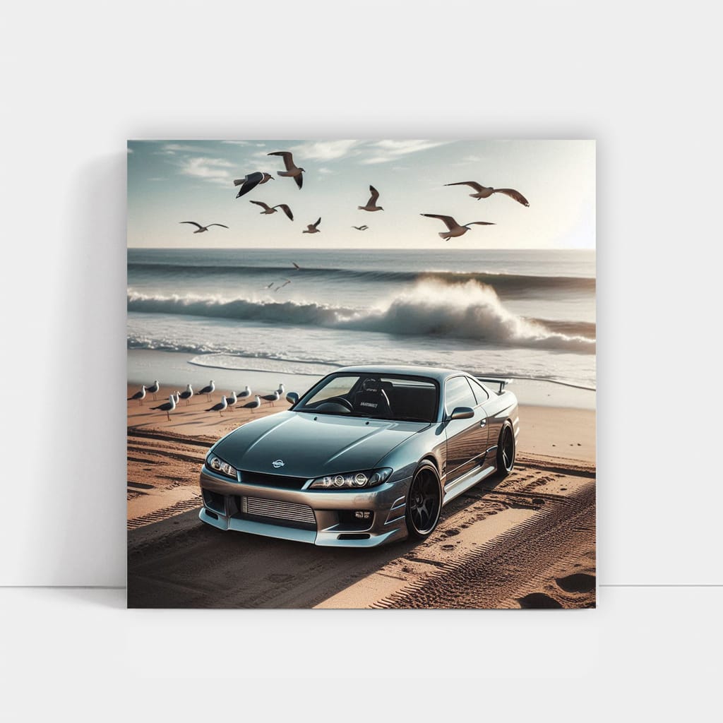 Nissan Silvia S15 On Bea Wall Art