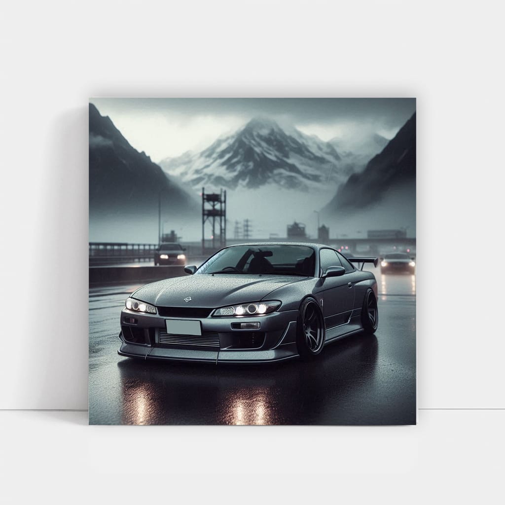 Nissan Silvia S15 in Overcast Weather - Sleek and Sporty
