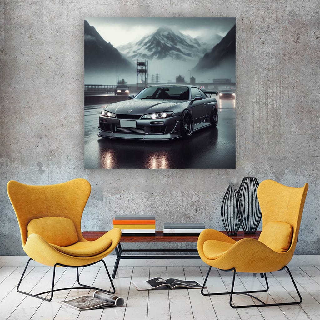 Nissan Silvia S15 Overcast Weath Wall Art