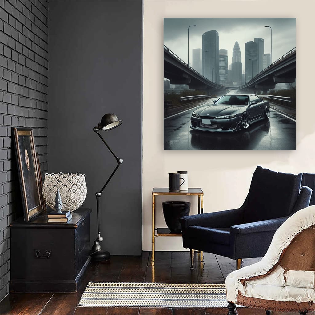 Nissan Silvia S15 Overcast Weather Wall Art