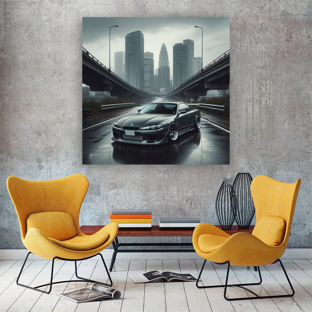 Nissan Silvia S15 Overcast Weather Wall Art