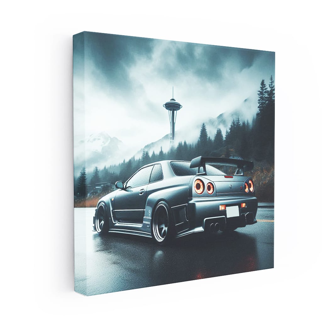 Nissan Skyline Gtr Cloudy Weath Wall Art