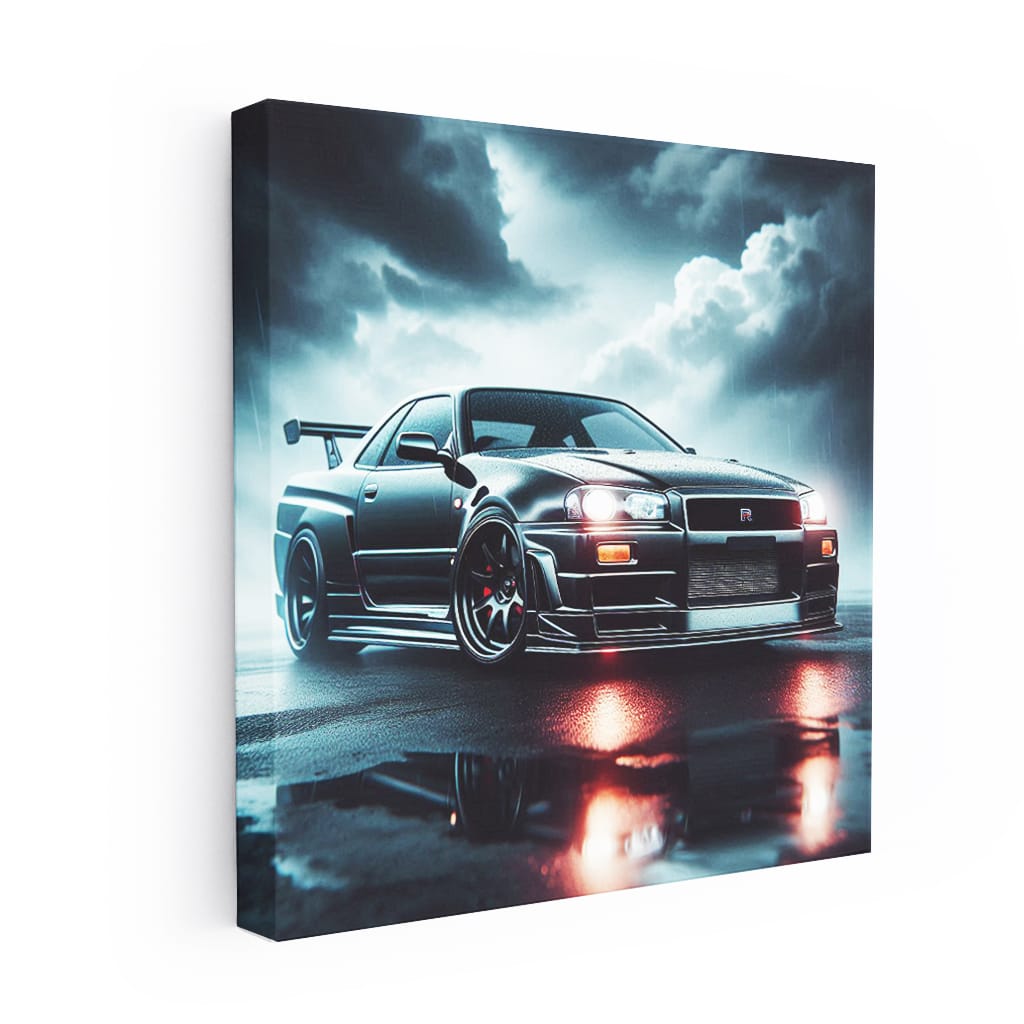 Nissan Skyline Gtr Cloudy Weathe Wall Art