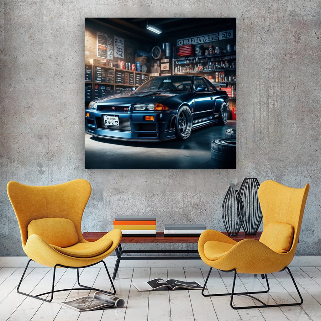 Nissan Skyline GT-R in Garage - Iconic Speed Machine