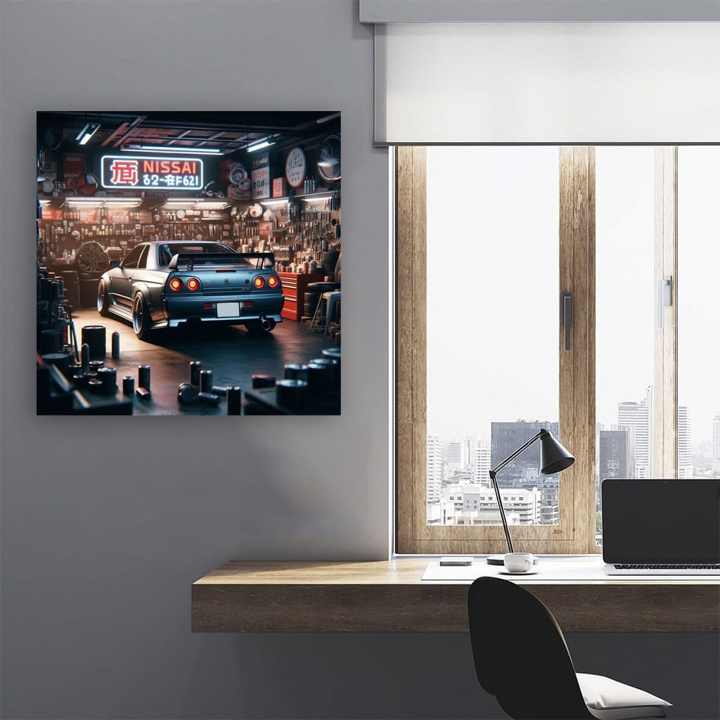 Nissan Skyline Gtr Garage Wall Art