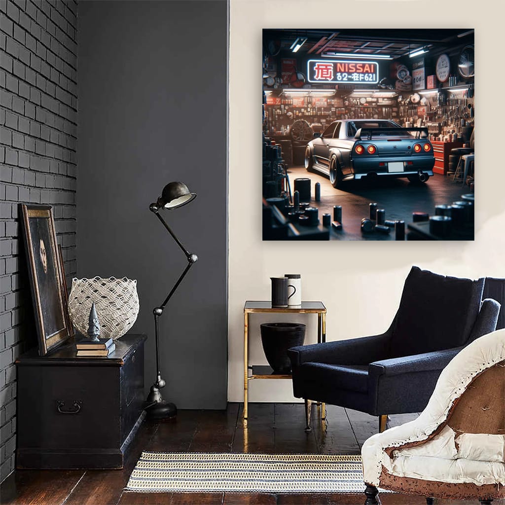 Nissan Skyline Gtr Garage Wall Art