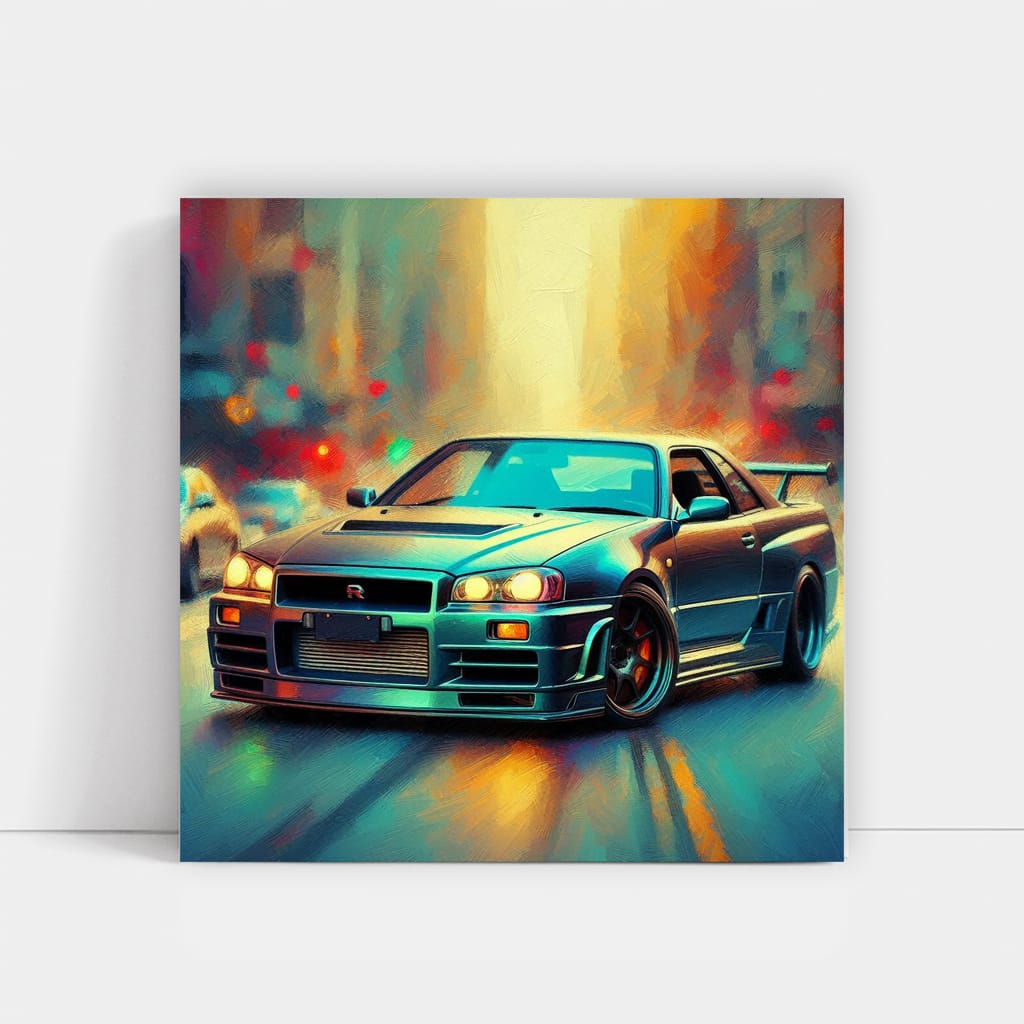 Nissan Skyline Gtr Impressionism Wall Art