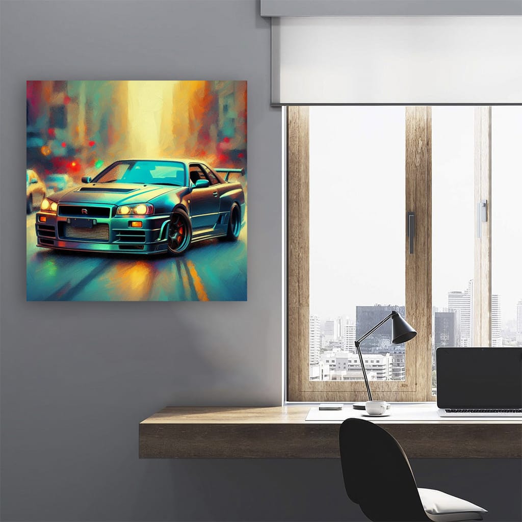 Nissan Skyline Gtr Impressionism Wall Art