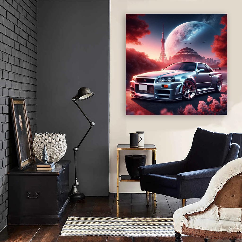 Nissan Skyline Gtr Nature Wall Art