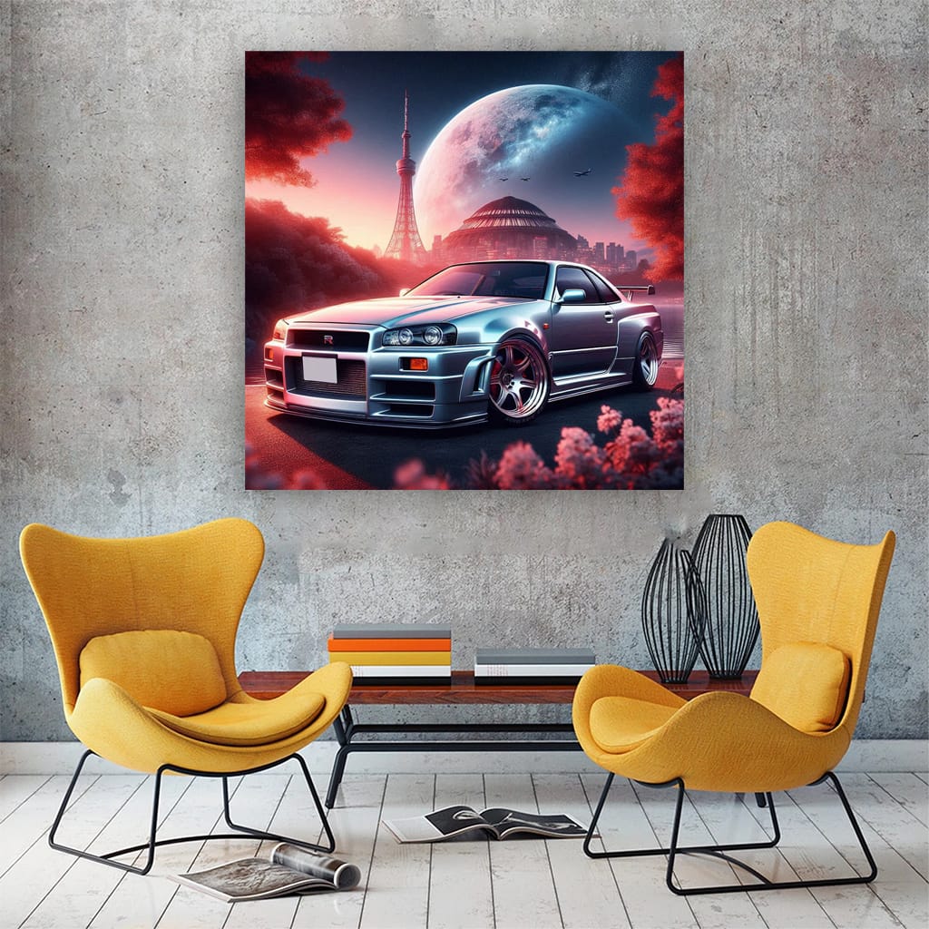 Nissan Skyline Gtr Nature Wall Art