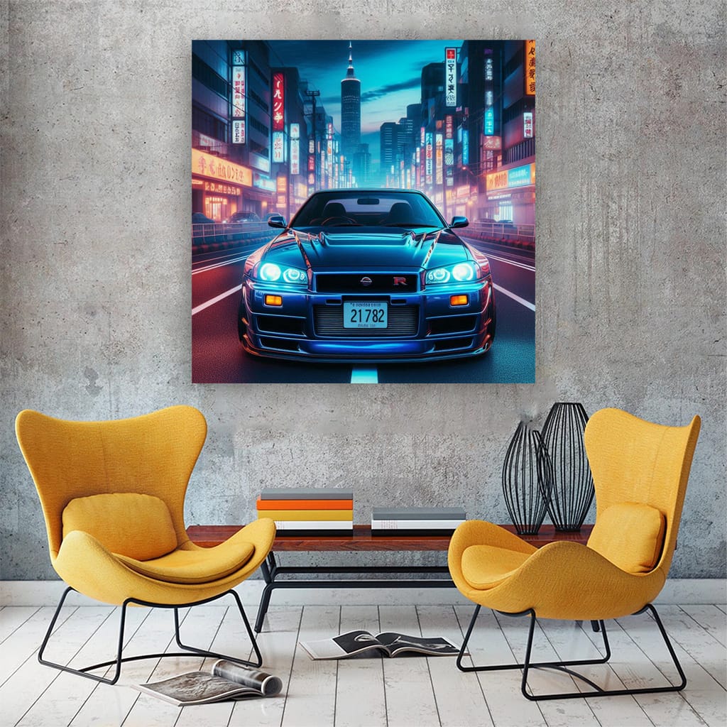 Nissan Skyline Gtr Neon Wall Art