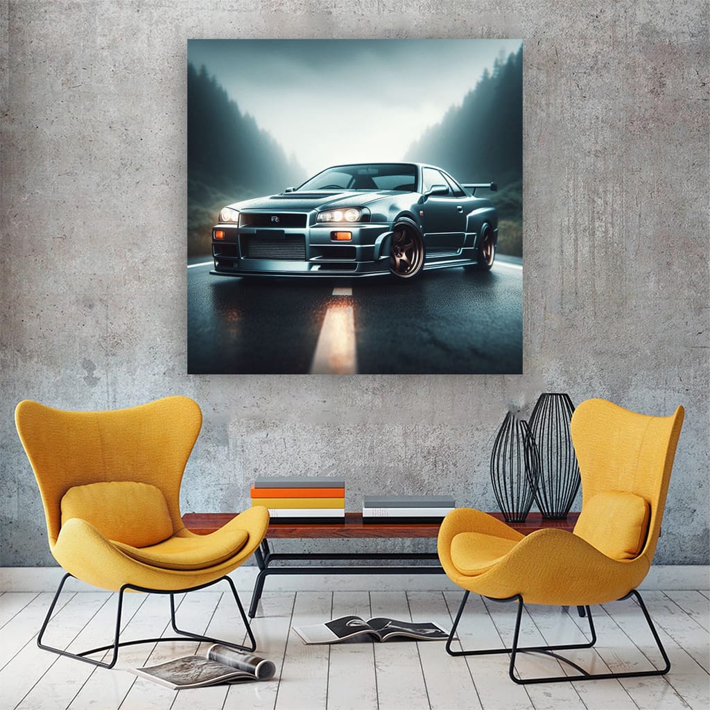 Nissan Skyline Gtr Road Wall Art