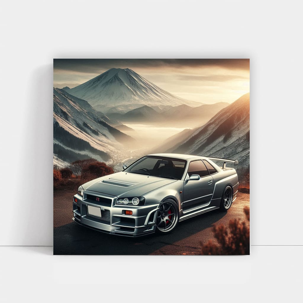 Nissan Skyline Gtr R34 Mounta Wall Art