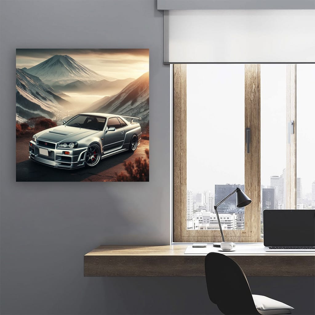 Nissan Skyline Gtr R34 Mounta Wall Art