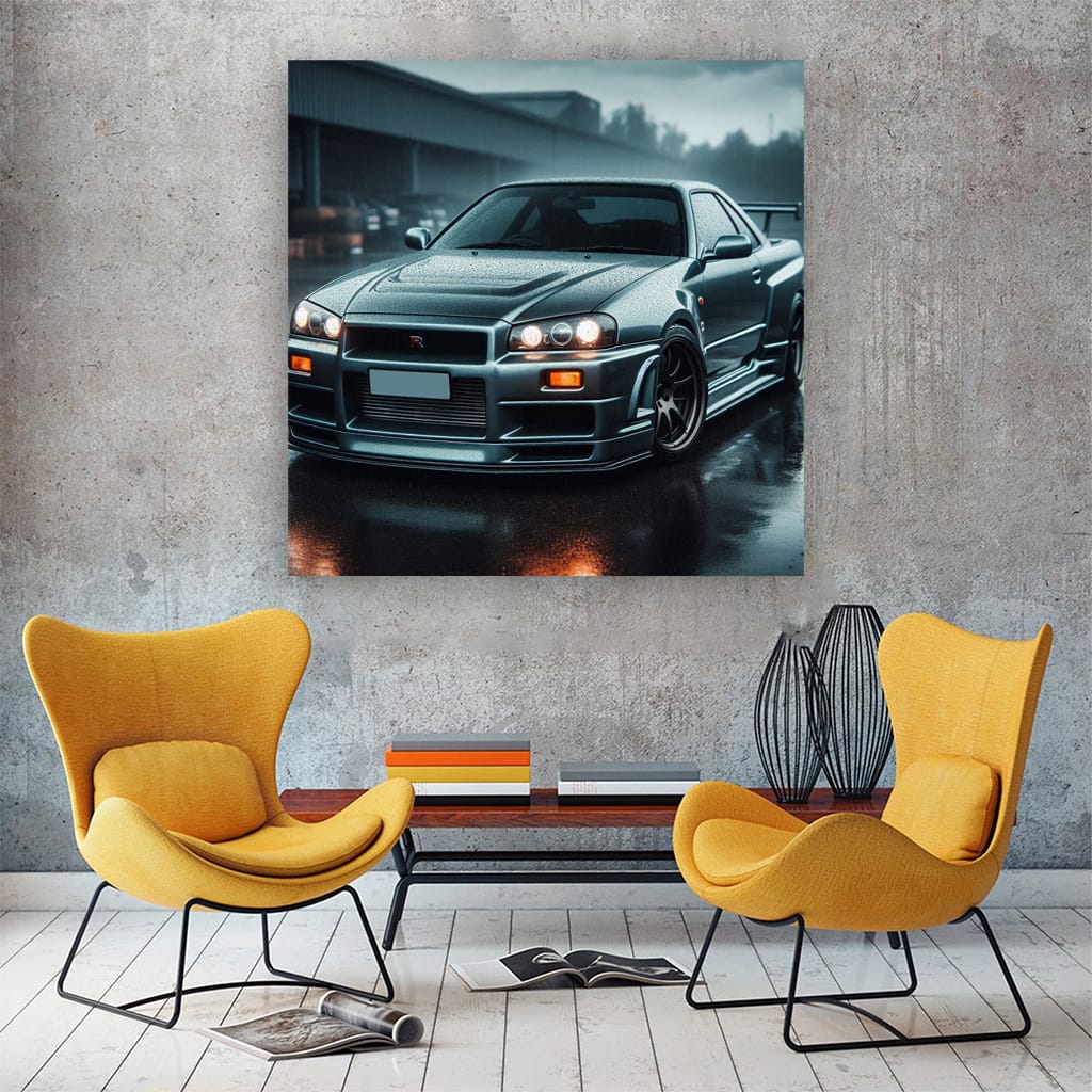 Nissan GT-R R34 Skyline in Moody Overcast - Legend Unleashed